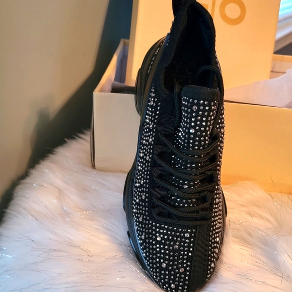 New Yoki Black Studded Sneakers - Picture 7 of 8